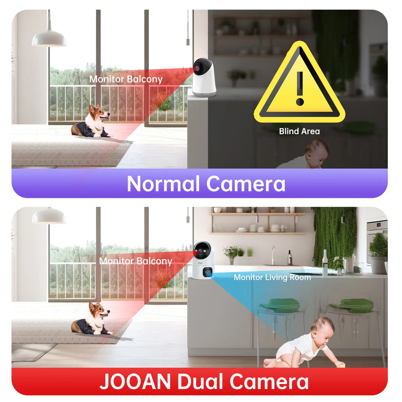 Monitor de Bebê JOOAN 4K Câmera Lente Dupla