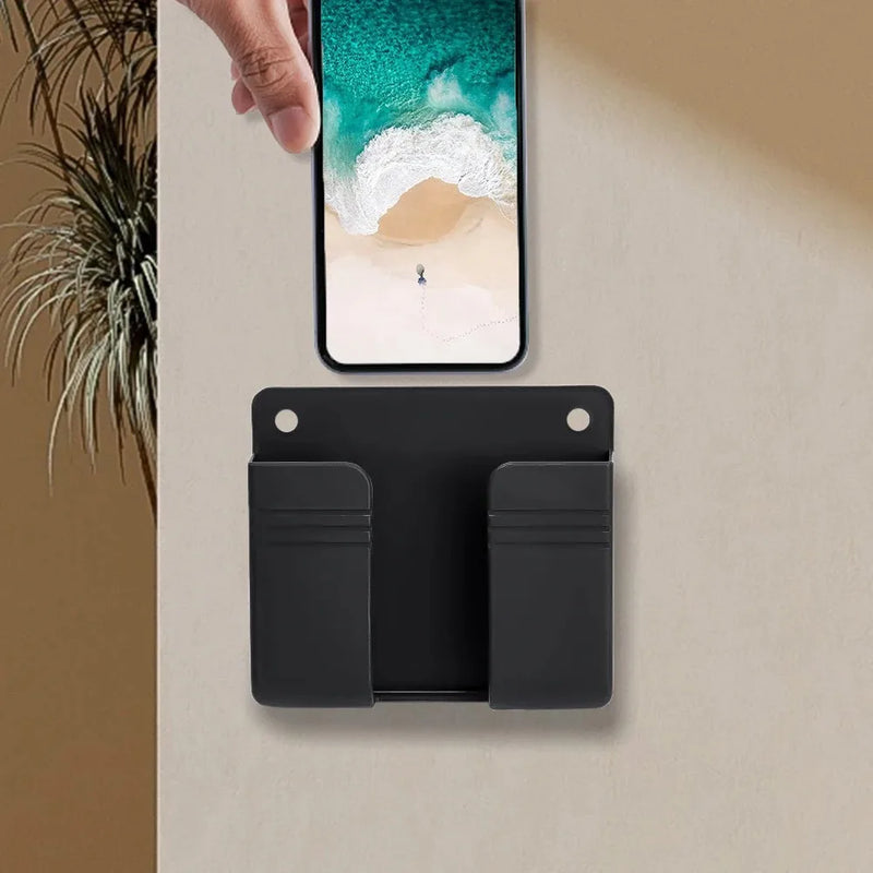 Multifuncional suporte do smartphone fixado na parede organizador